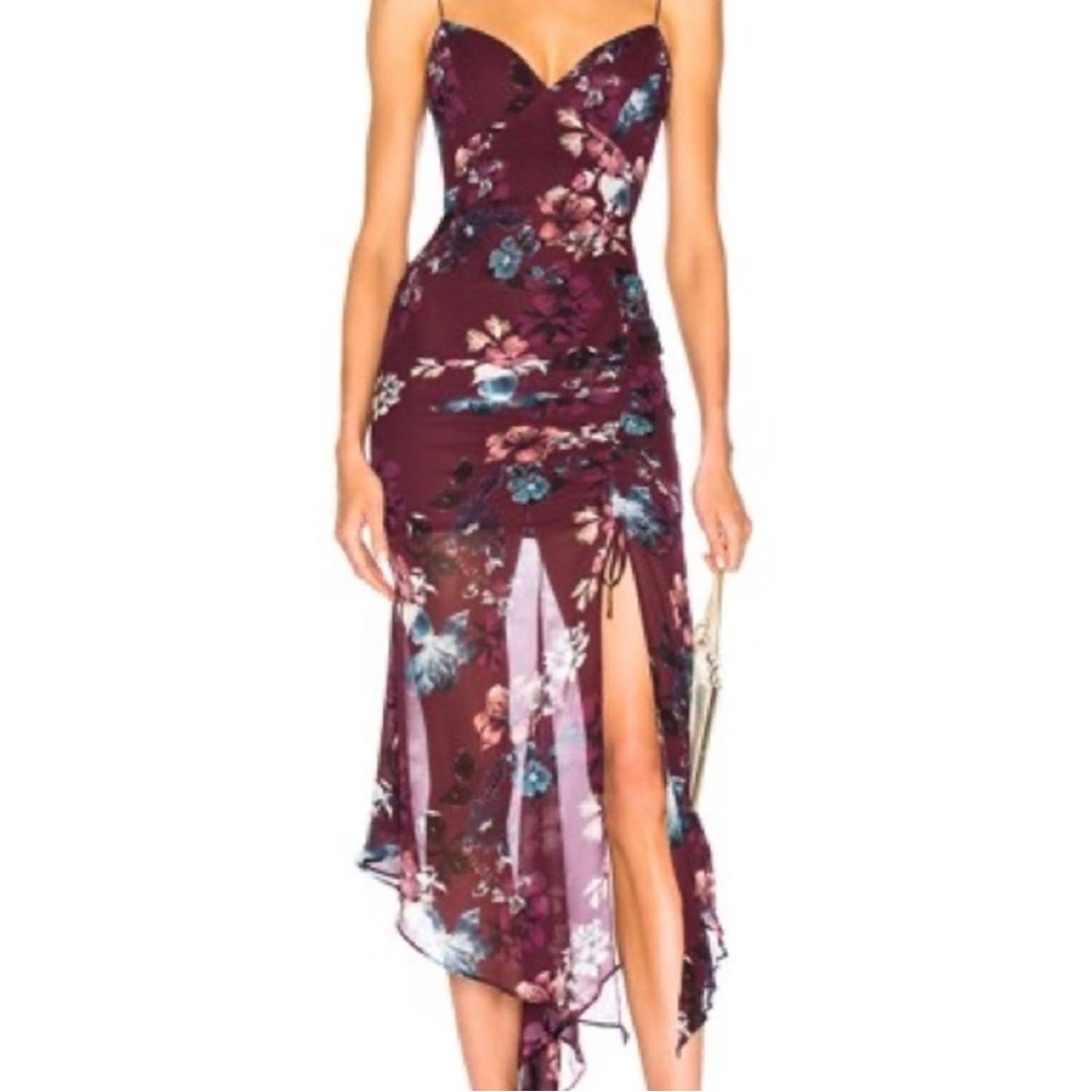 NWOT Nicholas Floral Silk Drawstring Dress